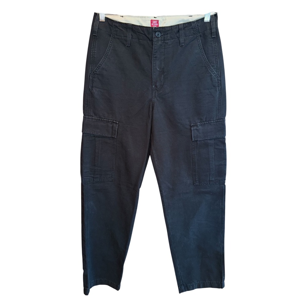 Levis XX Cargo Straight Pants Mens 31x32 (Fit 32x31.5) Black Cotton Utility